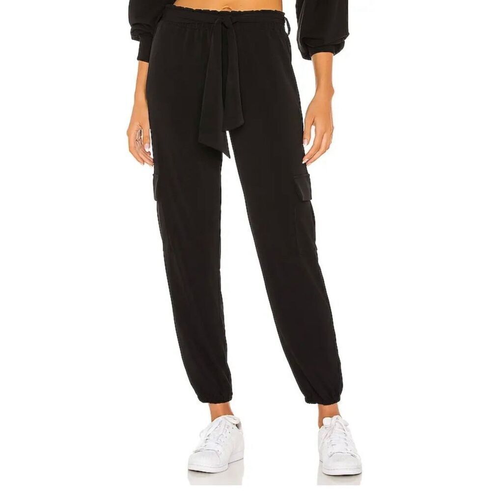 Lanston Philosophy Black‎ Paperbag Waist Jogger Pants